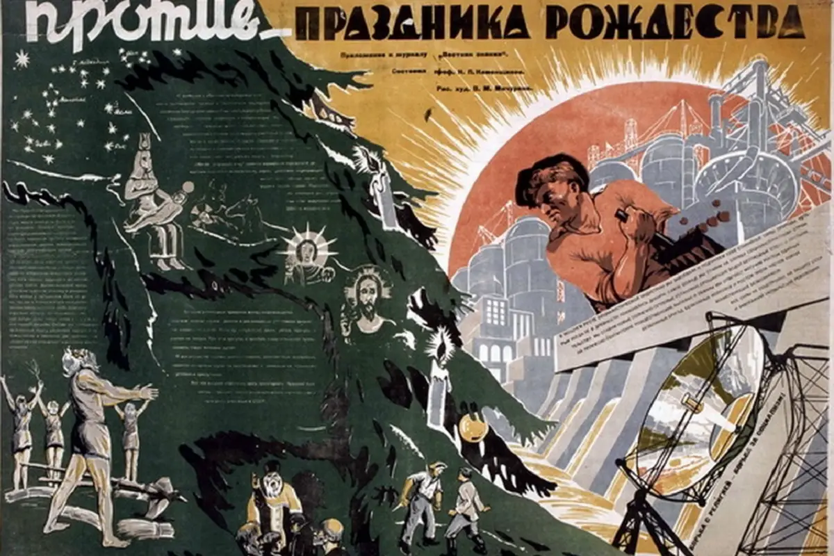 Радянський антирелігійний плакат