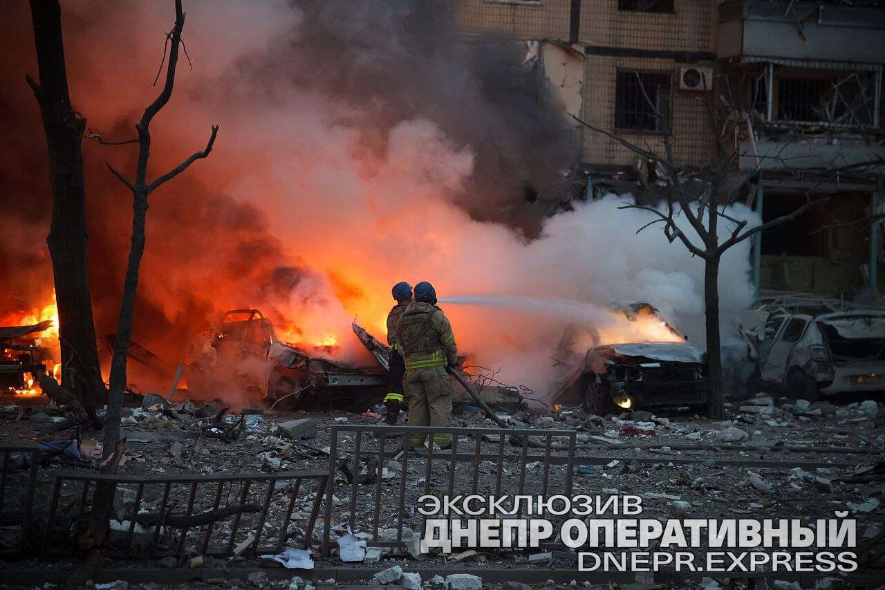 Ракетный удар по Днепру 14.01.23