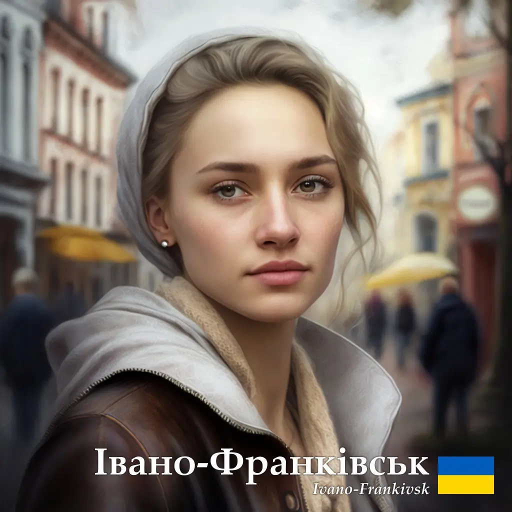 Івано-Франківськ постав у вигляді дівчини на тлі старих вуличок міста