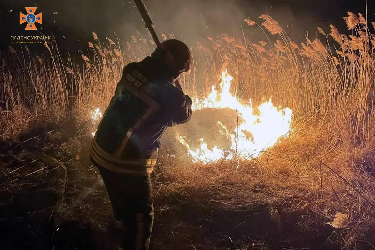 Пожежа за межами села Олександрівка Слобожанської селищної територіальної громади