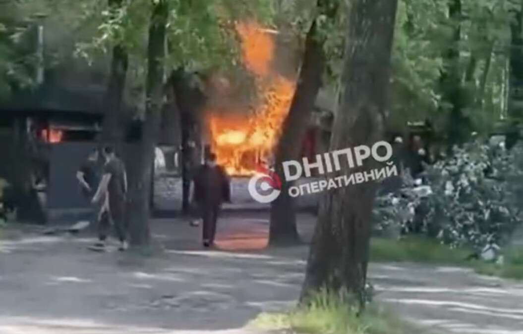 Горів ресторан у Дніпрі