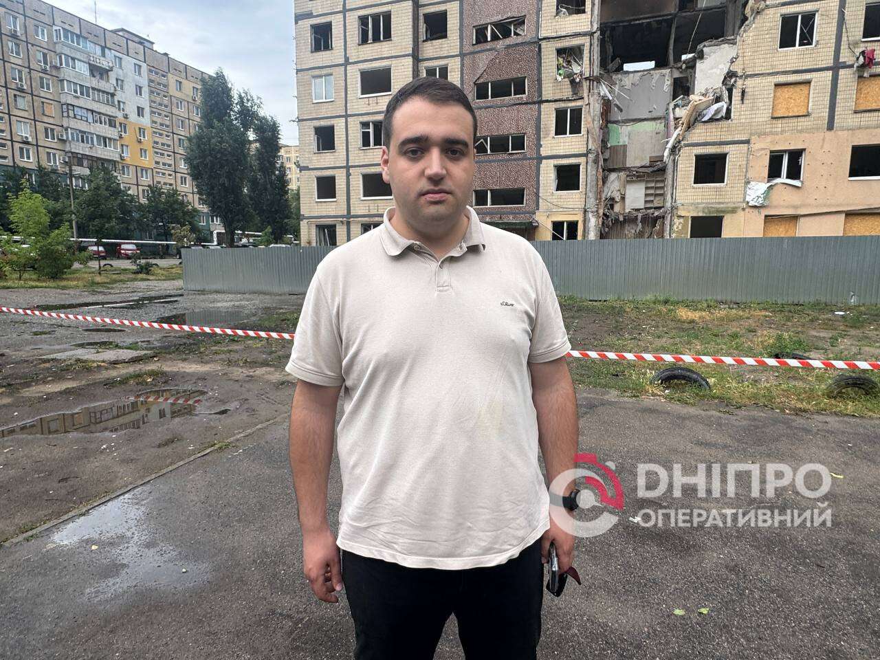 На Перемозі в Дніпрі через негоду обвалилися аварійні конструкції будинку, який восени атакував &ldquo;шахед&rdquo;