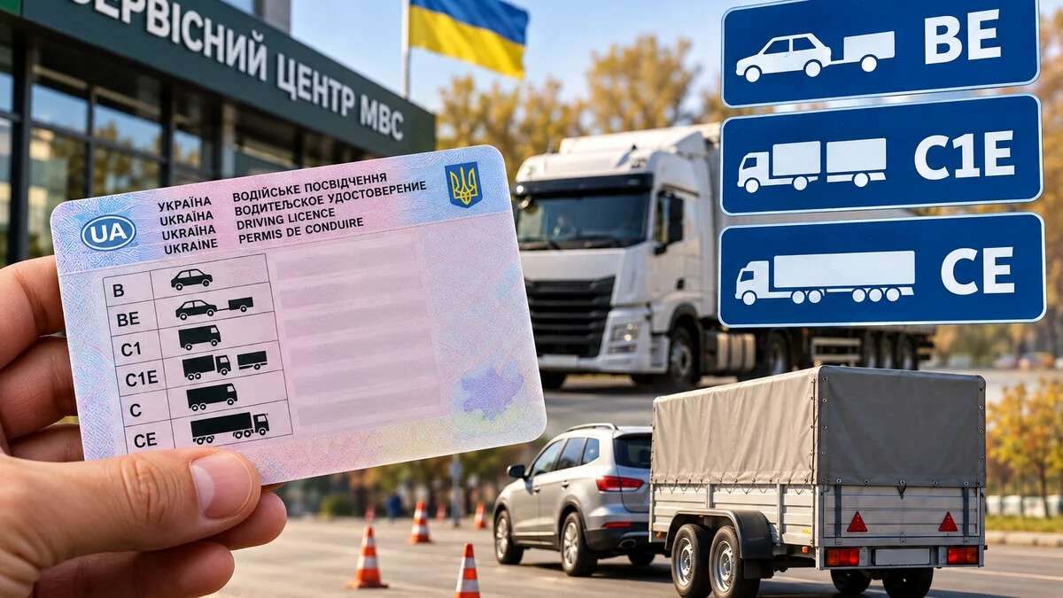 Як відкрити категорії BE, C1E та CE без стажу